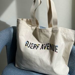 Djerf Avenue white tote